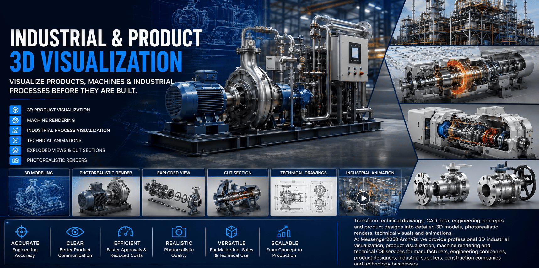 INDUSTRIAL & PRODUCT 3D VISUALIZATION
