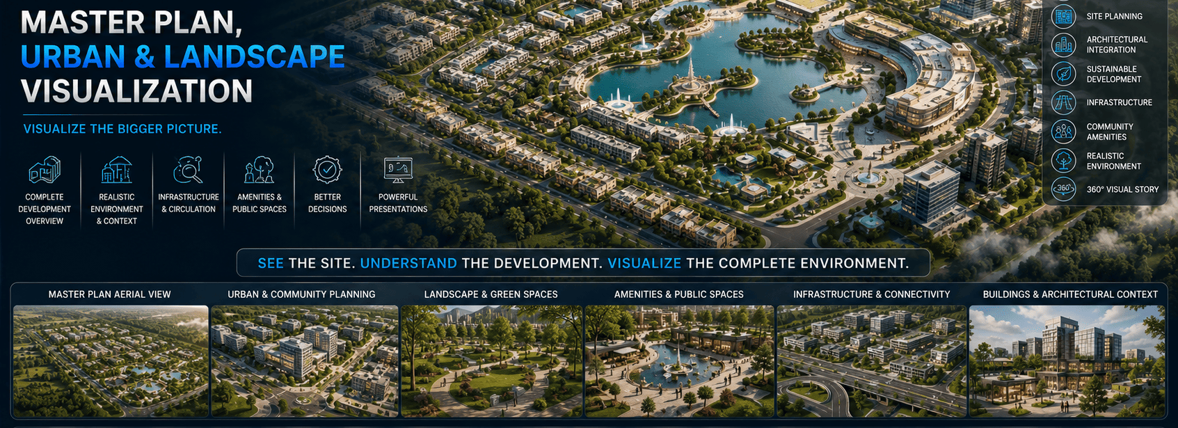 MASTER PLAN, URBAN & LANDSCAPE VISUALIZATION